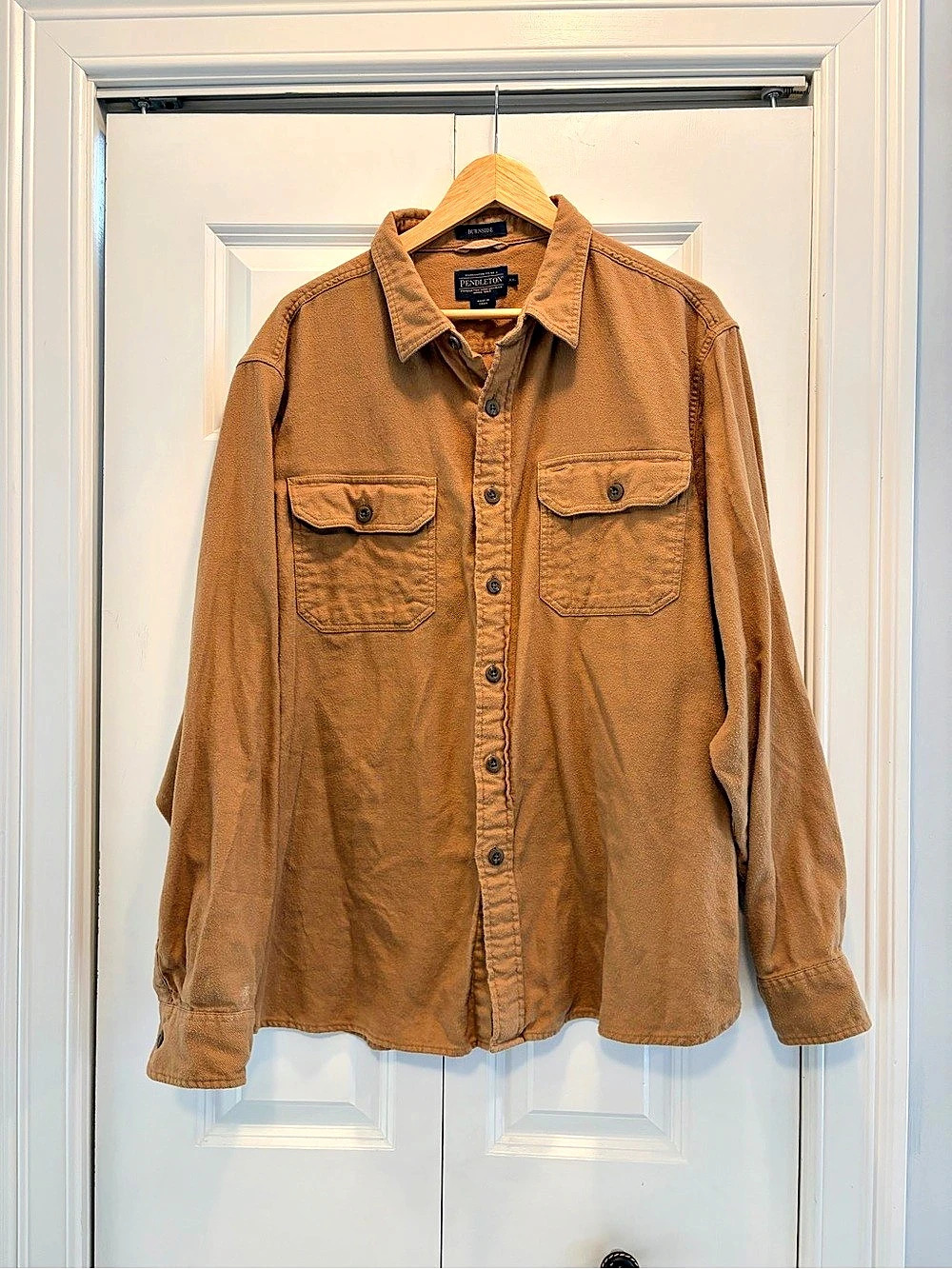 Pendleton Burnside Flannel Shirt Cotton Brown XXL